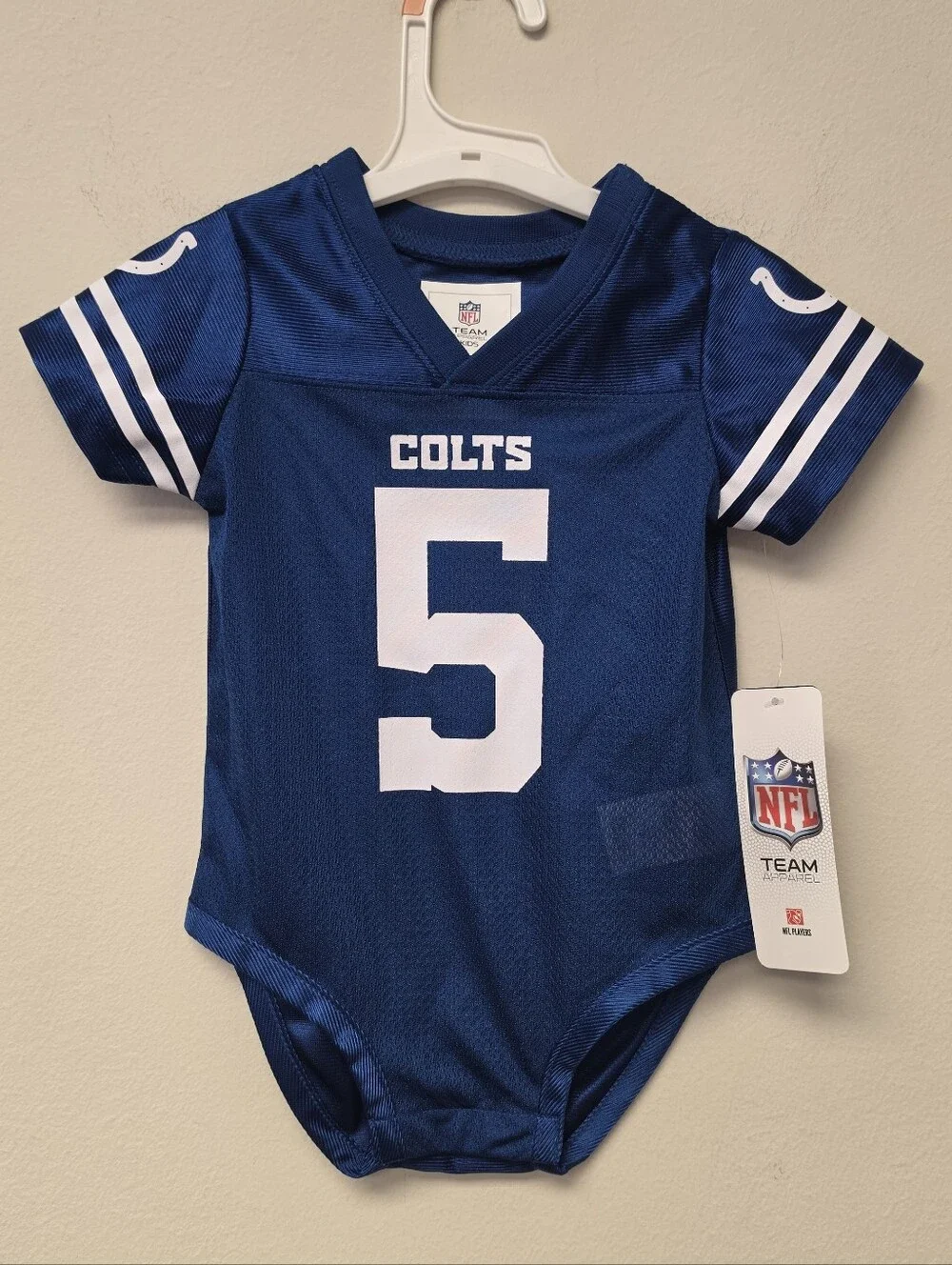 NFL Indianapolis Colts Richardson 5 One Piece Bodysuit Jersey Blue White 12 M